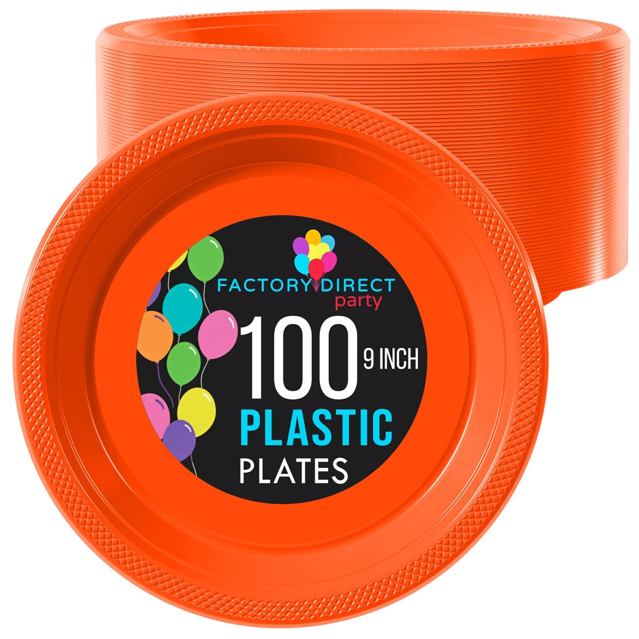 Party Solids Plastic Plates For Party Disposable Plates Heavy Duty Supplies 100 Pcs Plastic Dinnerware Sets Heavy Duty 350 GSM Disposable Dinnerware Set by Exquisite